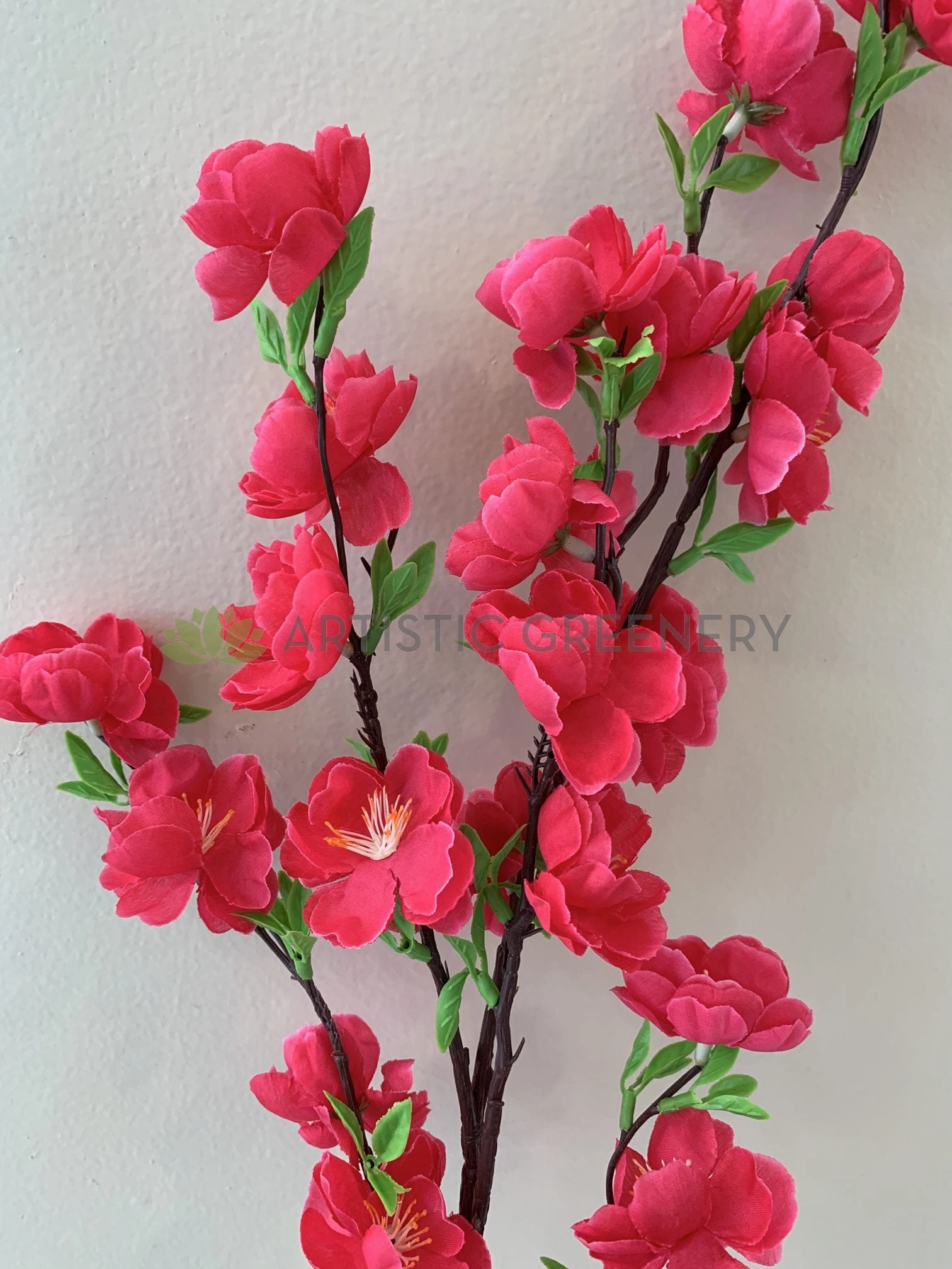 F0324 Cherry Blossom Spray 95cm Bright Pink