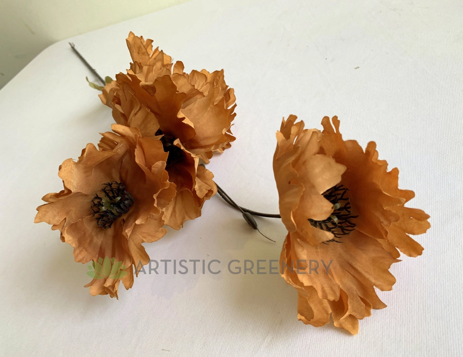F0342 Magnolia / Poppy Spray 87cm Light Brown