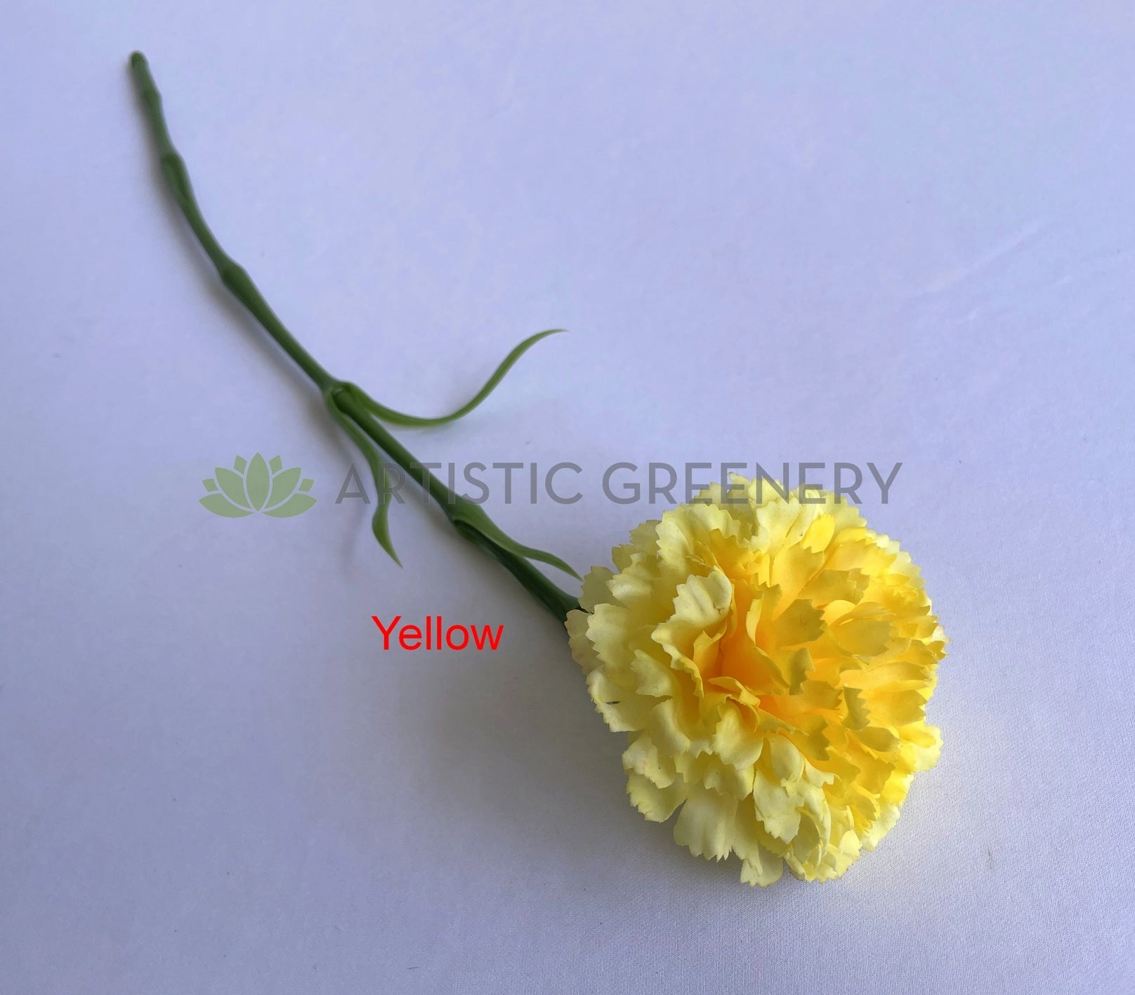 F0386 Single Stem Carnation 50cm Real Touch Quality 3 Colours