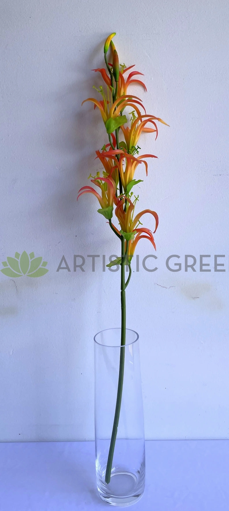 F0390 Orange Tropical Flower Stem 83cm