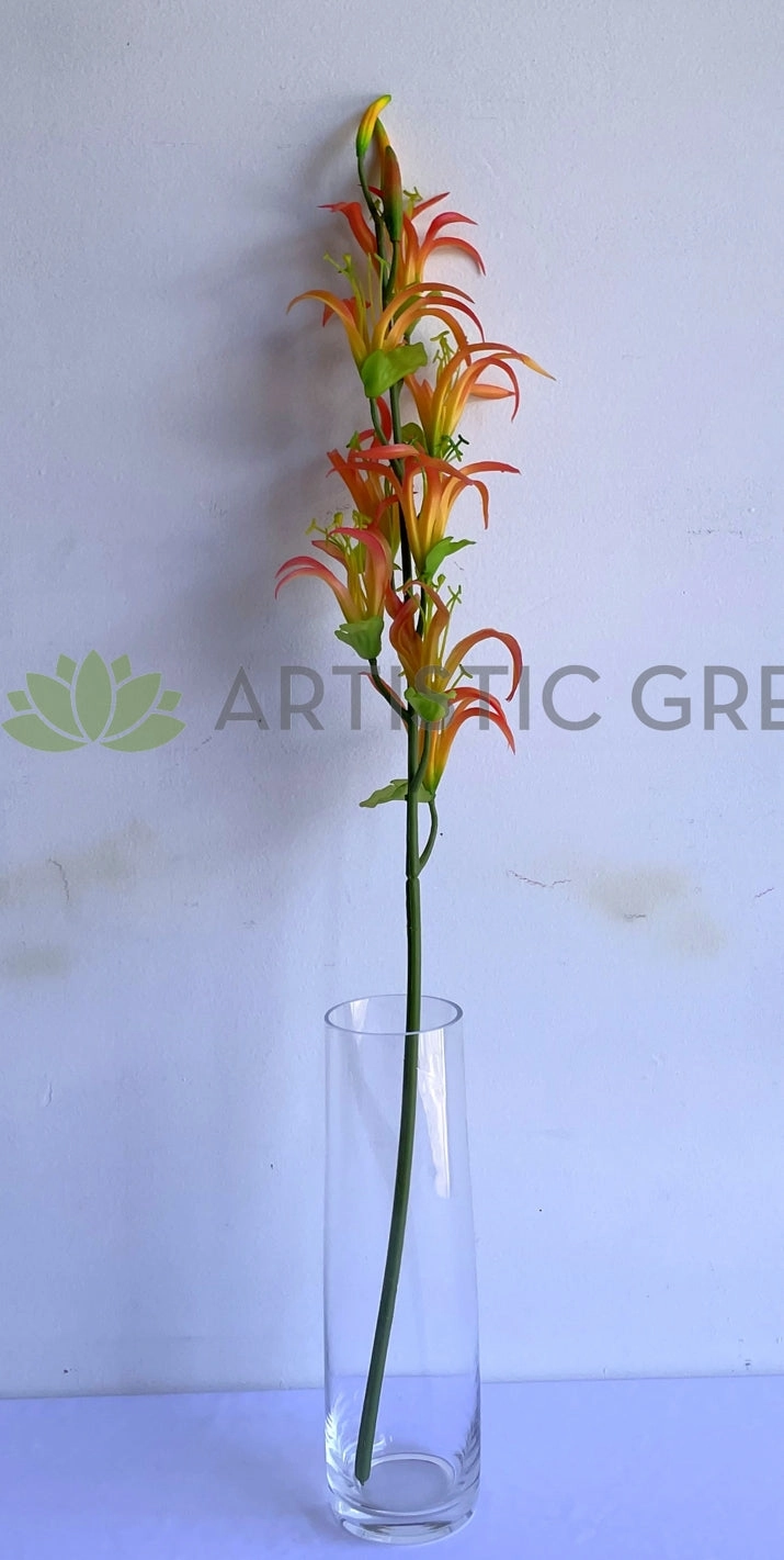 F0390 Orange Tropical Flower Stem 83cm
