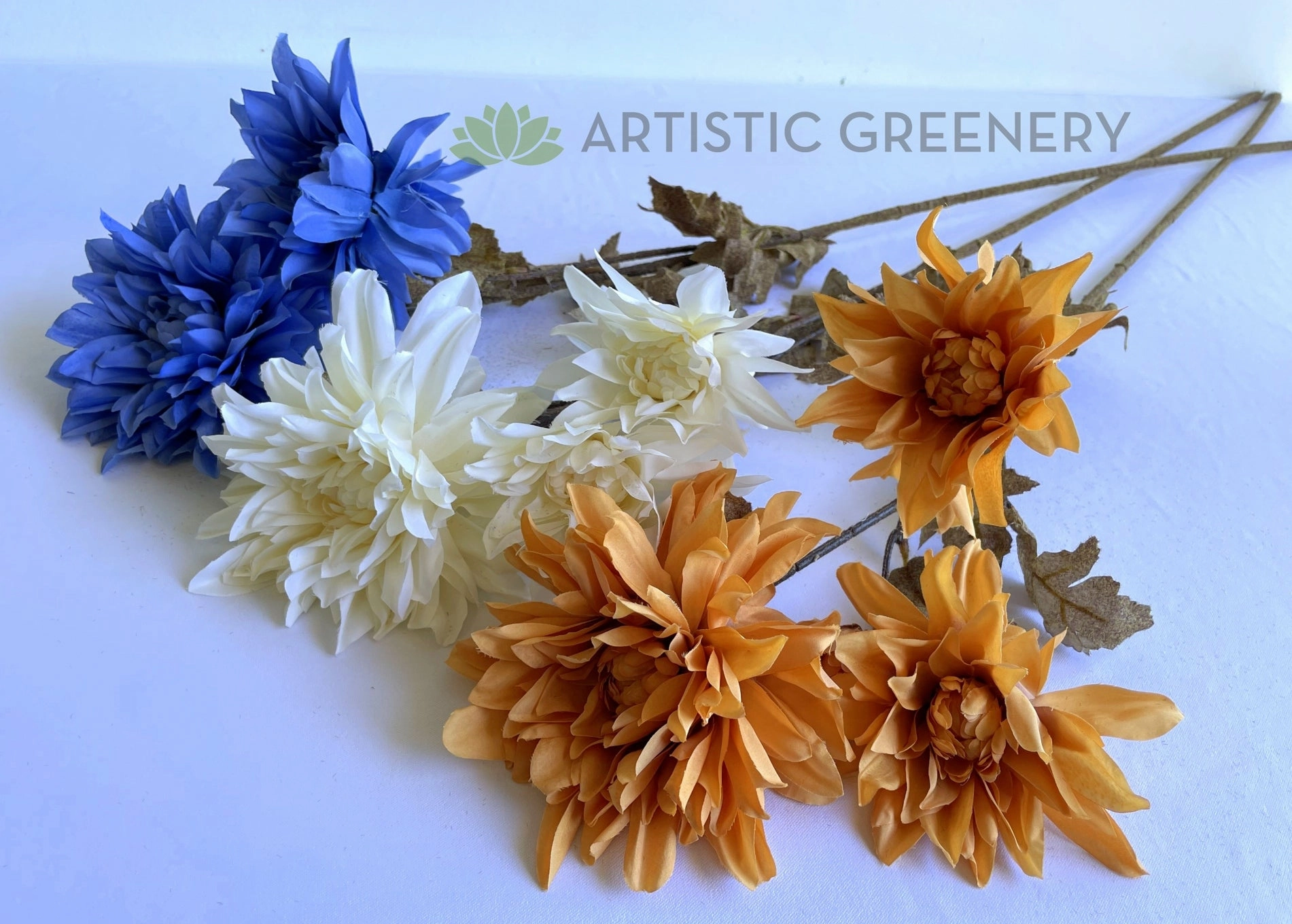 F0398 Dahlia Spray 105cm 3 Colours
