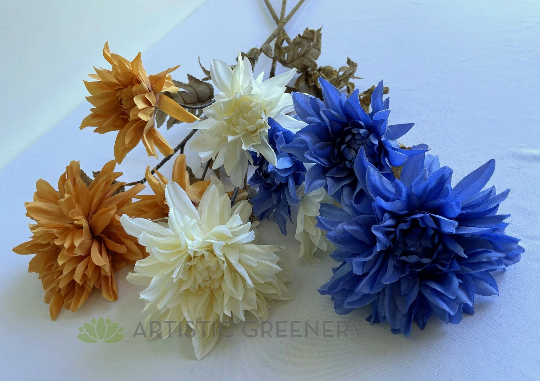 F0398 Dahlia Spray 105cm 3 Colours