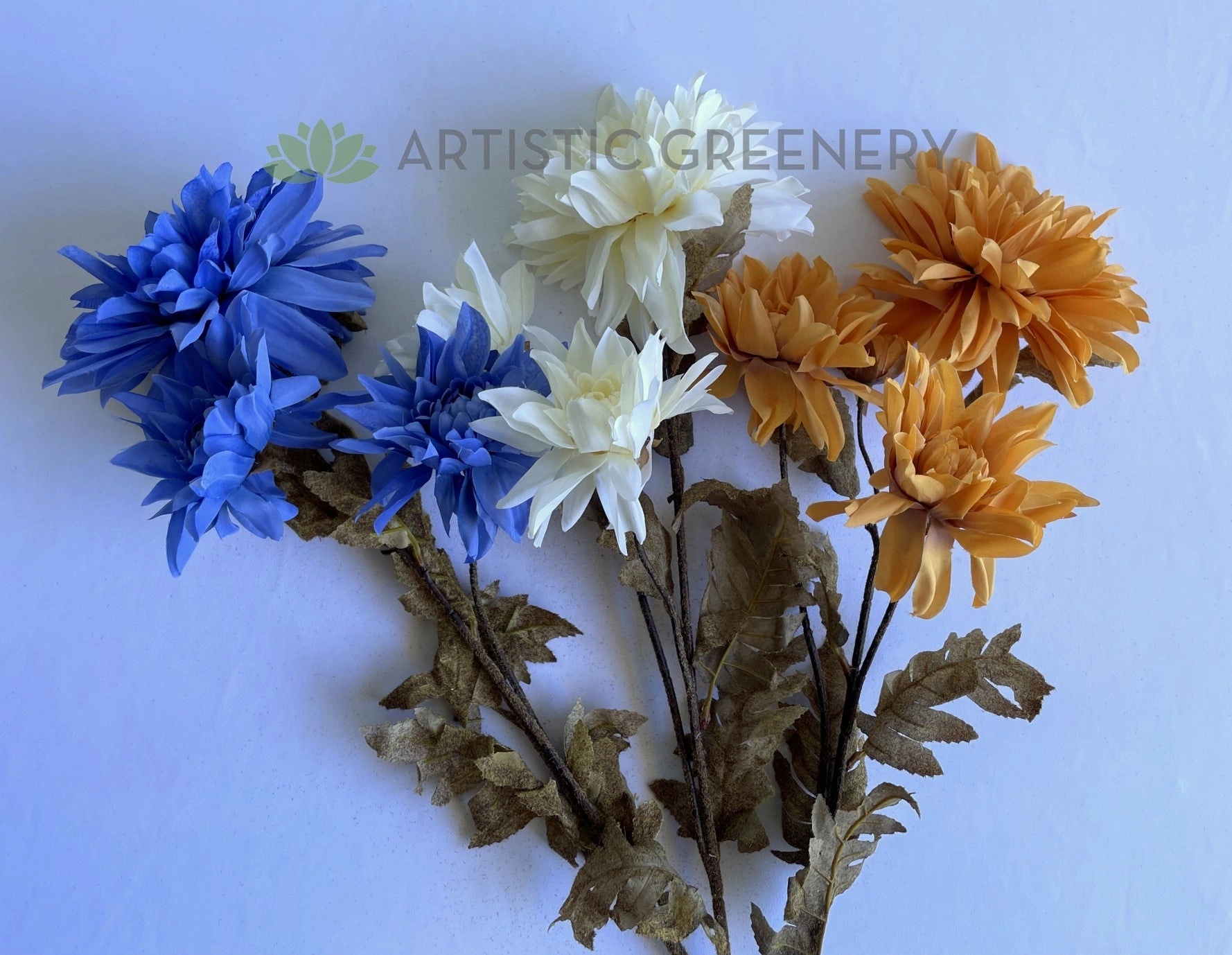 F0398 Dahlia Spray 105cm 3 Colours