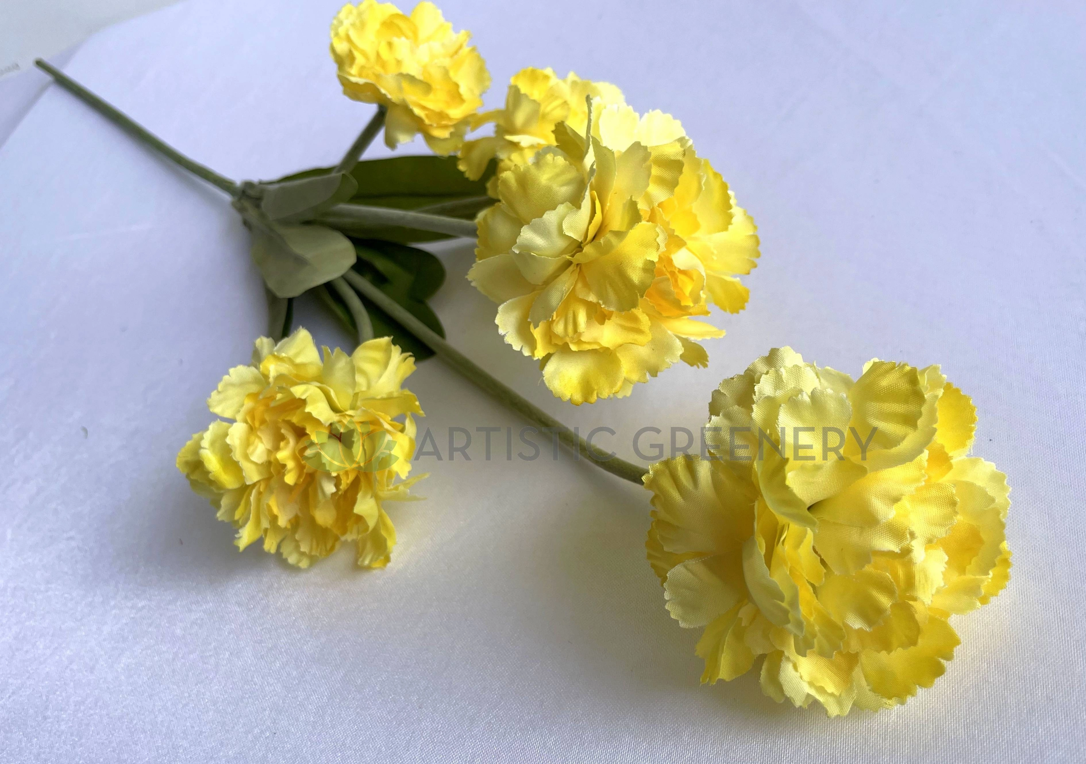 F0405 Carnation Spray 75cm Yellow