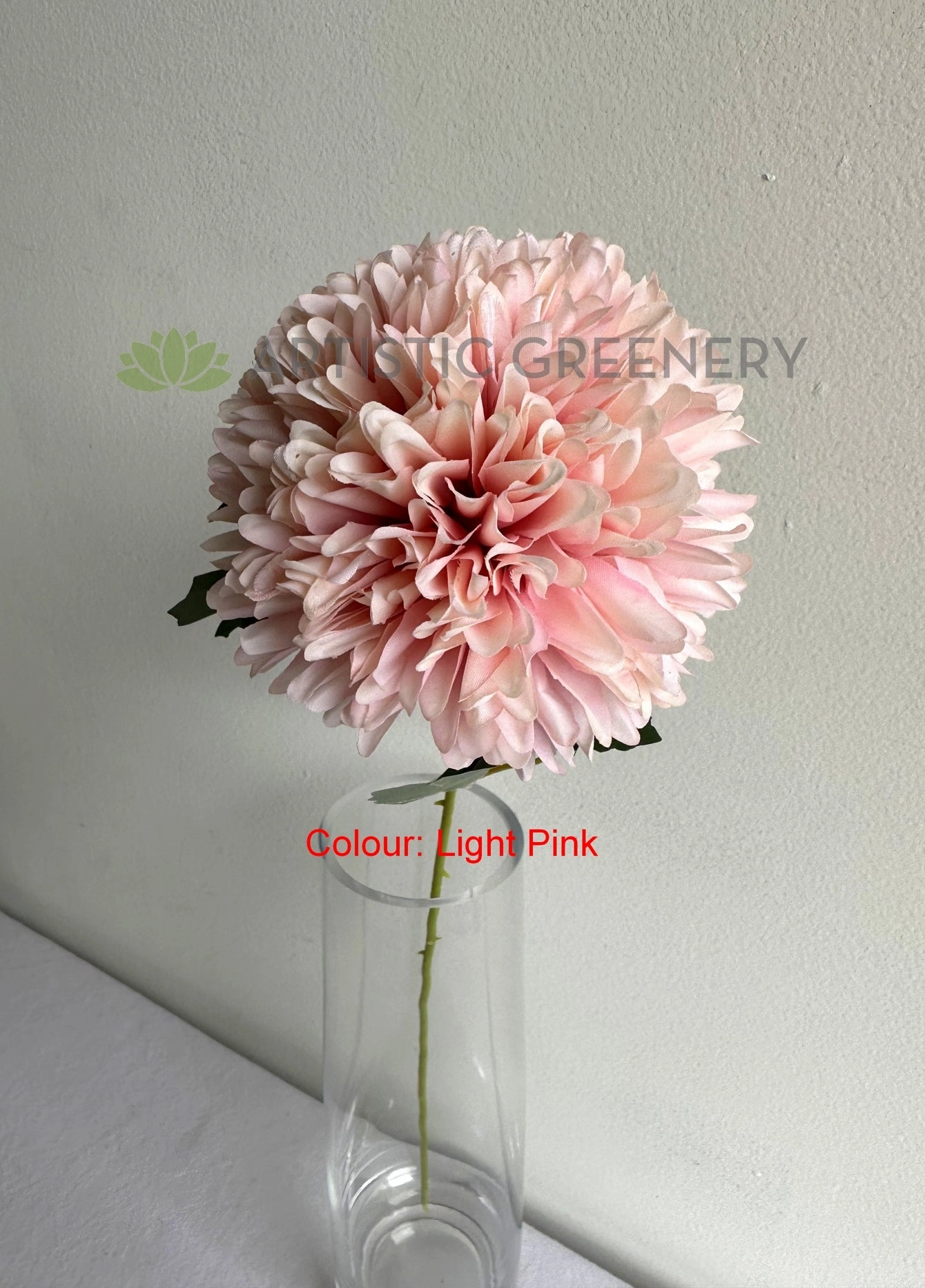 F0429 Pompom Chrysanthemum Stem 52cm 6 colours