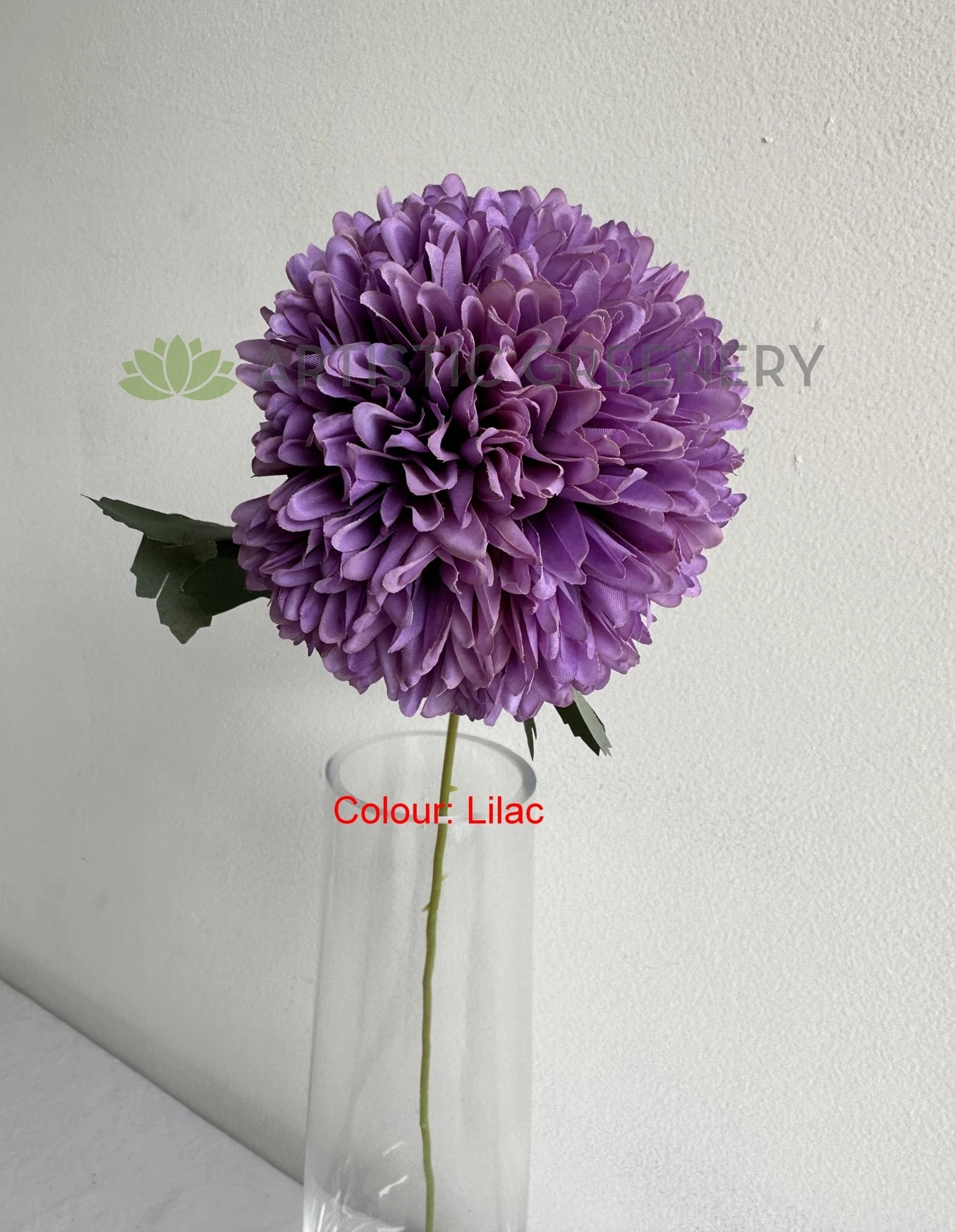 F0429 Pompom Chrysanthemum Stem 52cm 6 colours