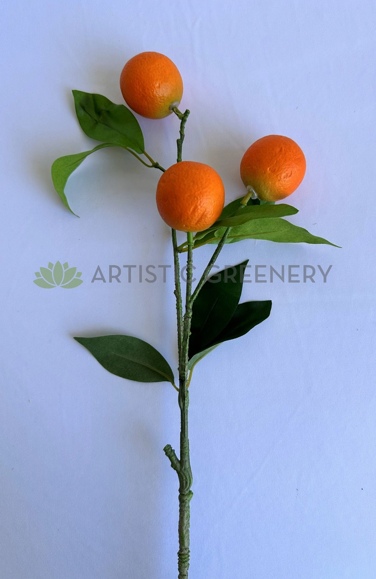 F0453 Artificial Tangerine / Mandarin / Orange Fruit Spray 61cm