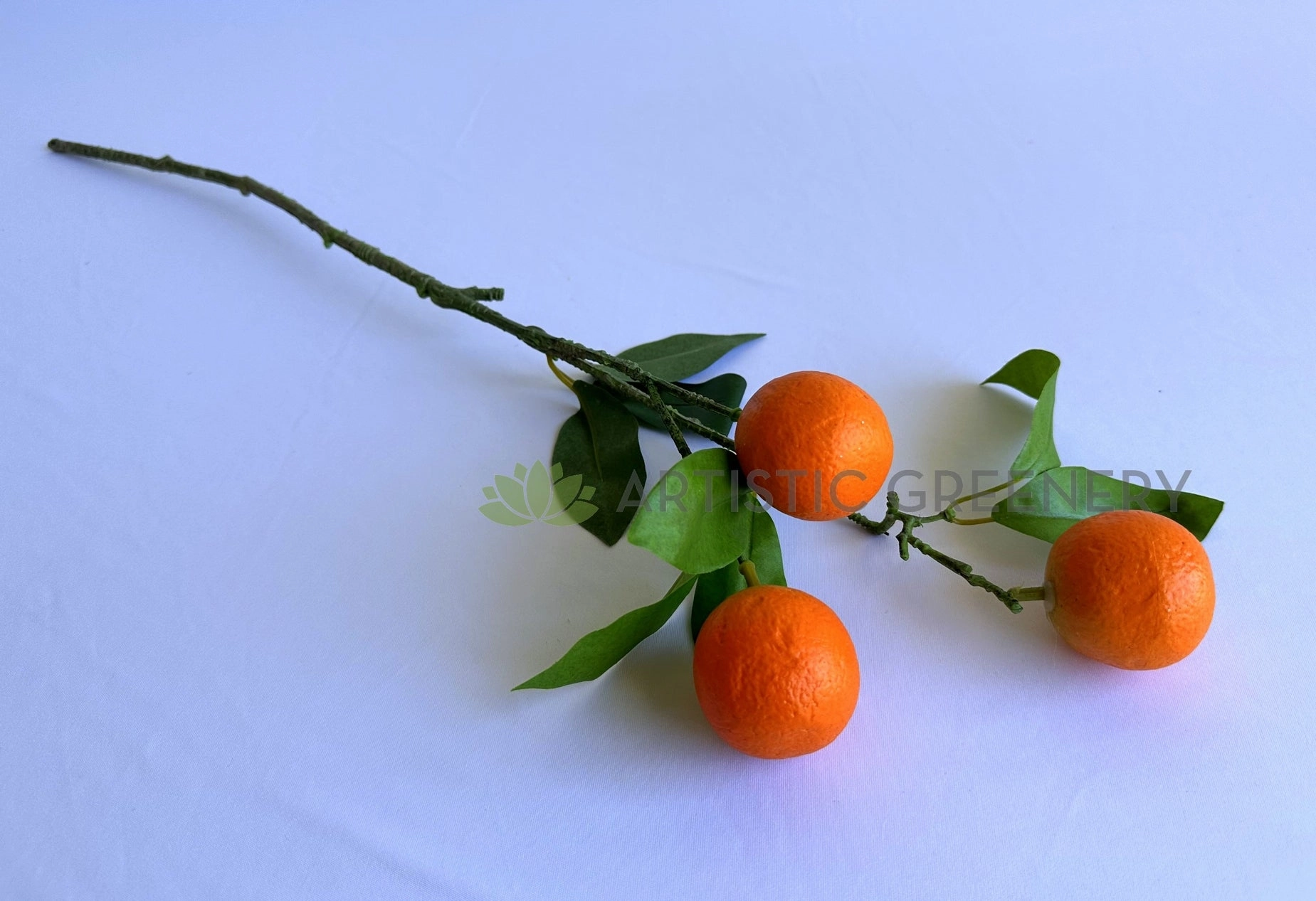 F0453 Artificial Tangerine / Mandarin / Orange Fruit Spray 61cm