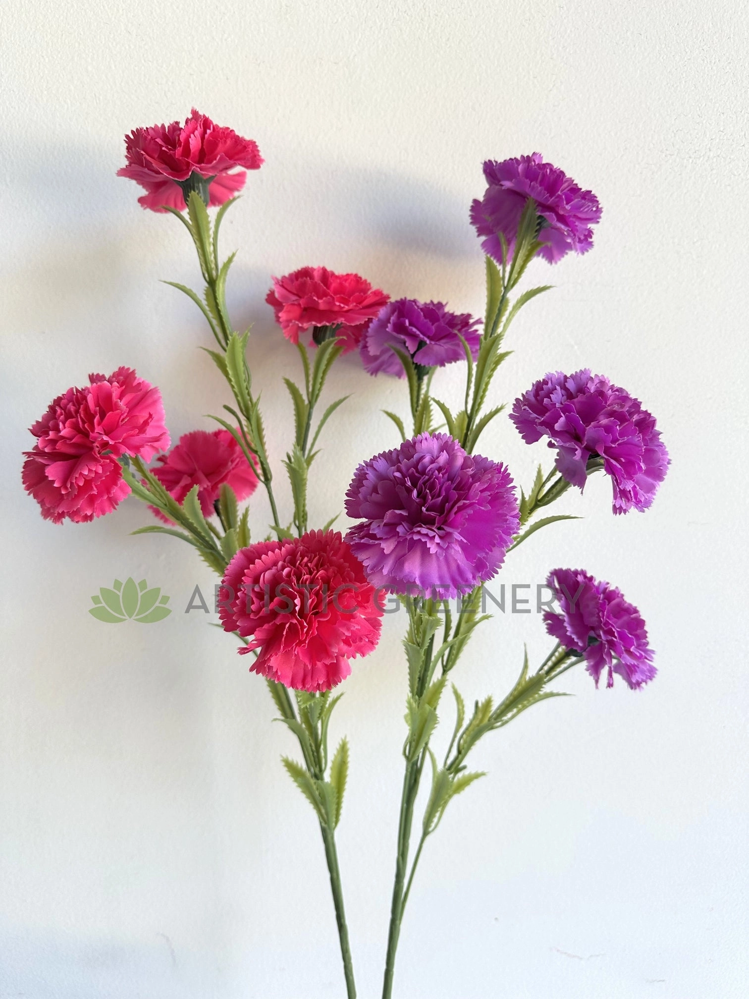 F0469 Carnation Spray 90cm Pink / Purple