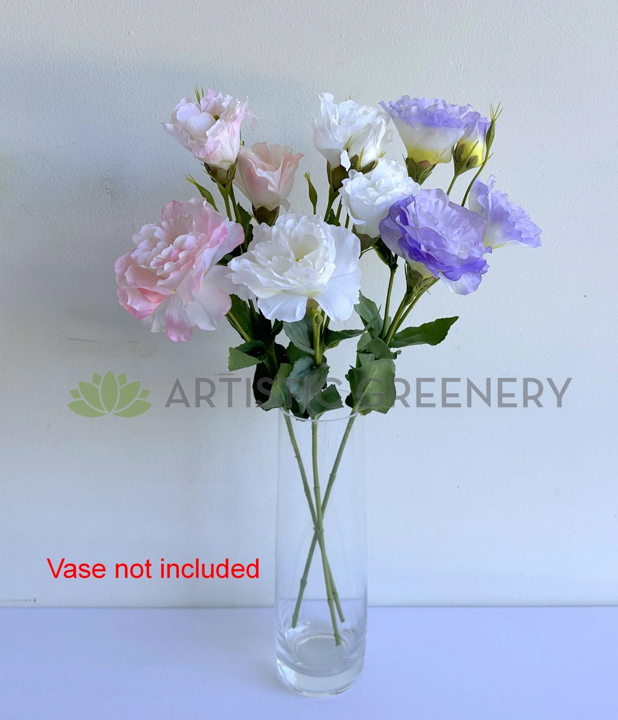 F0487 Lisianthus Spray 53cm Light Pink / White / Light Purple