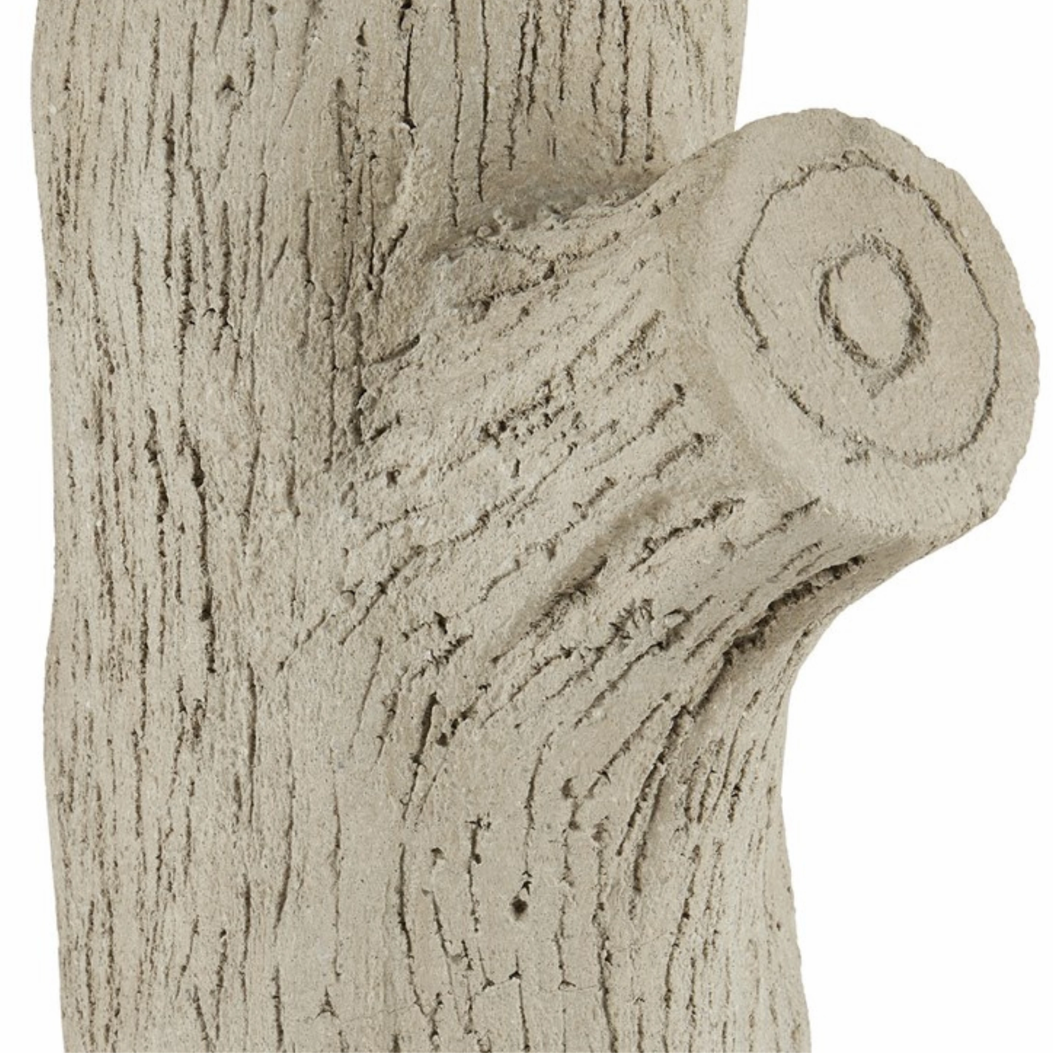 Faux Bois Large Concrete Bird Bath