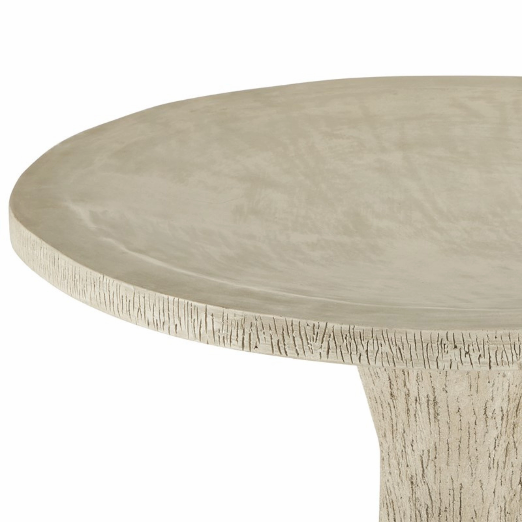Faux Bois Large Concrete Bird Bath