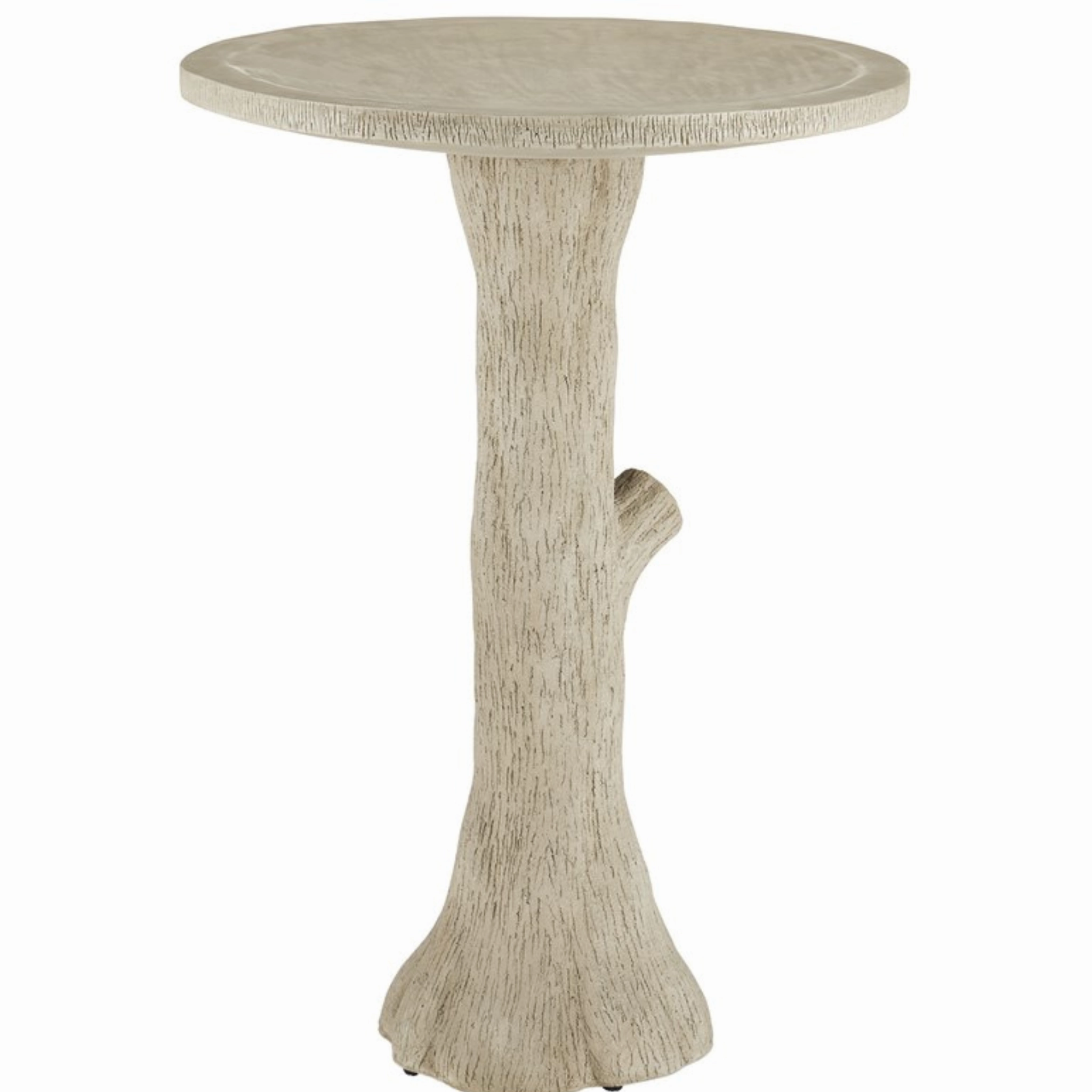 Faux Bois Large Concrete Bird Bath