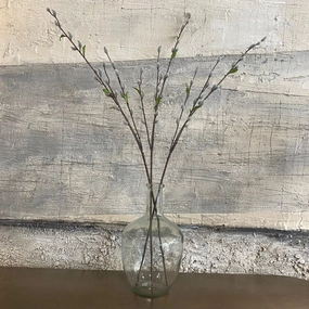 Faux Pussy Willow Stem with Leaves 85cm,dried artificial flower
