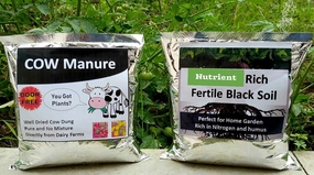 Fertile Nutrient Rich Black Soil and Dried Cow Manure (2.5 Kg   2 Kg) With Free Seeds,potted plant decor