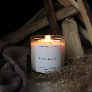 FIREWOOD SOY CANDLE,faux bloom stem 