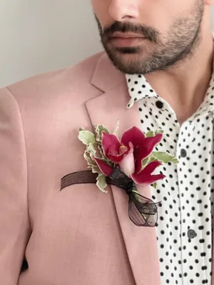 Flower Boutonniere,realistic flower bouquet 