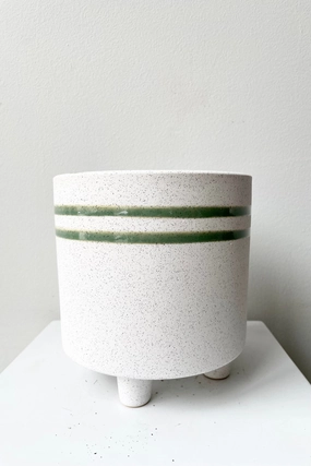 Fluorite Ceramic Cachepot Teal & White Large,indoor flower container