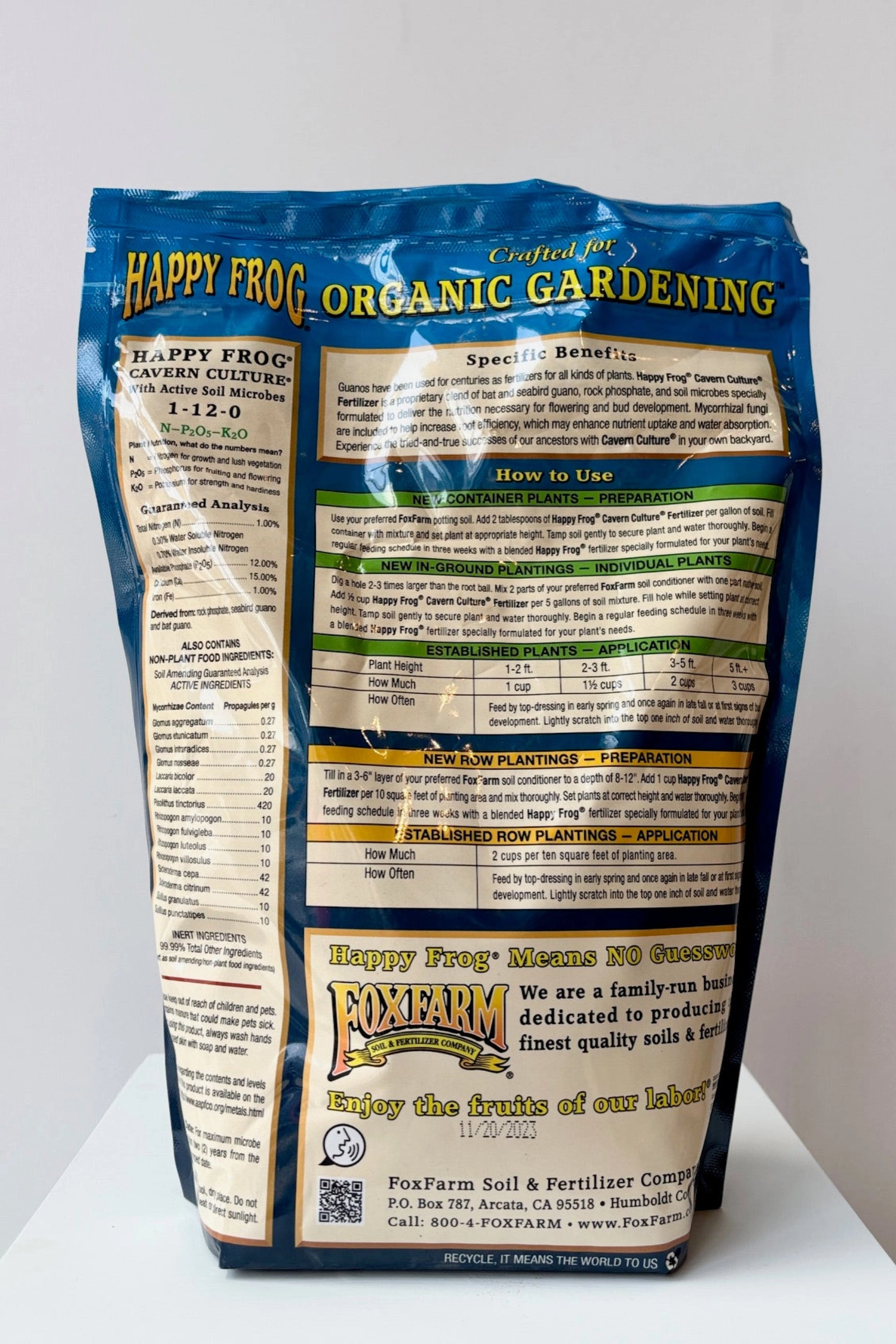 FoxFarm Happy Frog Cavern Culture 1-12-0 Fertilizer 4lb