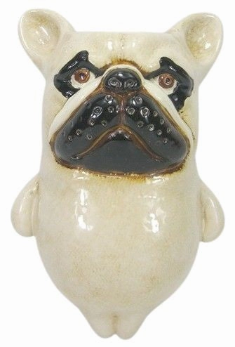 Frenchie Bulldog Hanging Planter White,terracotta plant pot