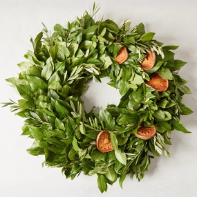 Fresh Citrus Sunrise Wreath,garden field mower
