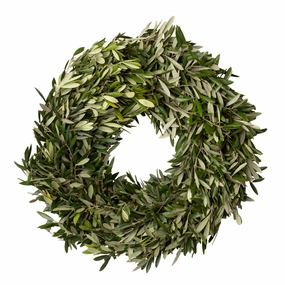 Fresh Olive Wreath 18",garden field mower