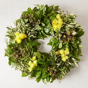 Fresh Spring Meadow Wreath,garden field mower