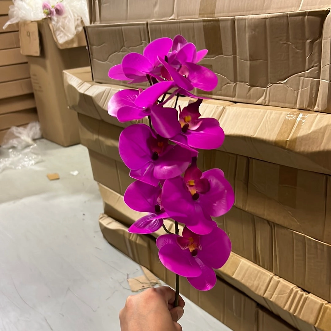 Fushcia LARGE REAL TOUCH PHALAENOPSIS ORCHID ARTIFICIAL FLOWER realistic flower bouquet  