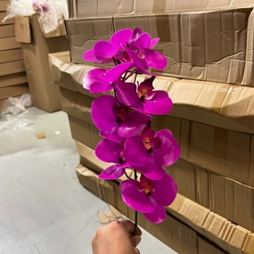 Fushcia LARGE REAL TOUCH PHALAENOPSIS ORCHID ARTIFICIAL FLOWER realistic flower bouquet  