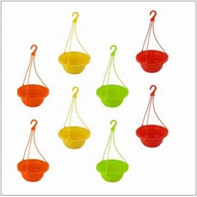 Garden Multicoloured Hanging Planter Set of 6,hanging suspension frame
