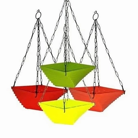 Garden Twisted Chain Hanging Planter (Set of 4),hanging suspension frame