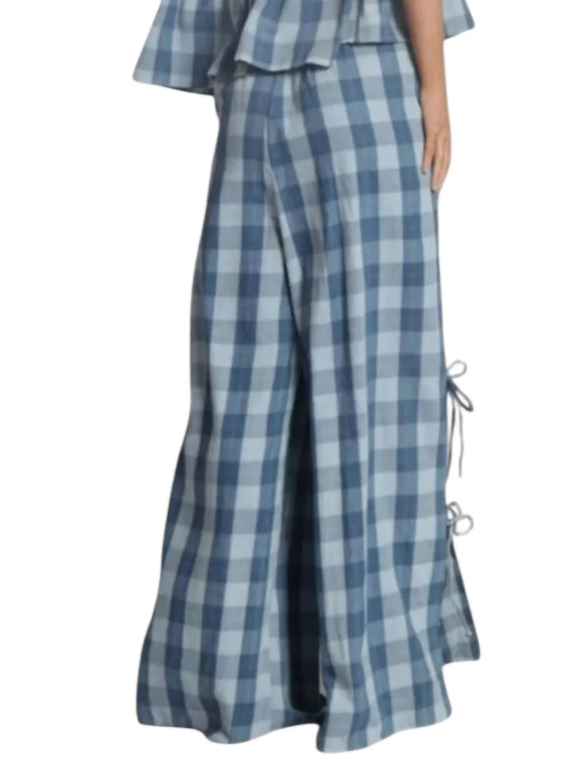 Blaue Gaze-Flügelhose