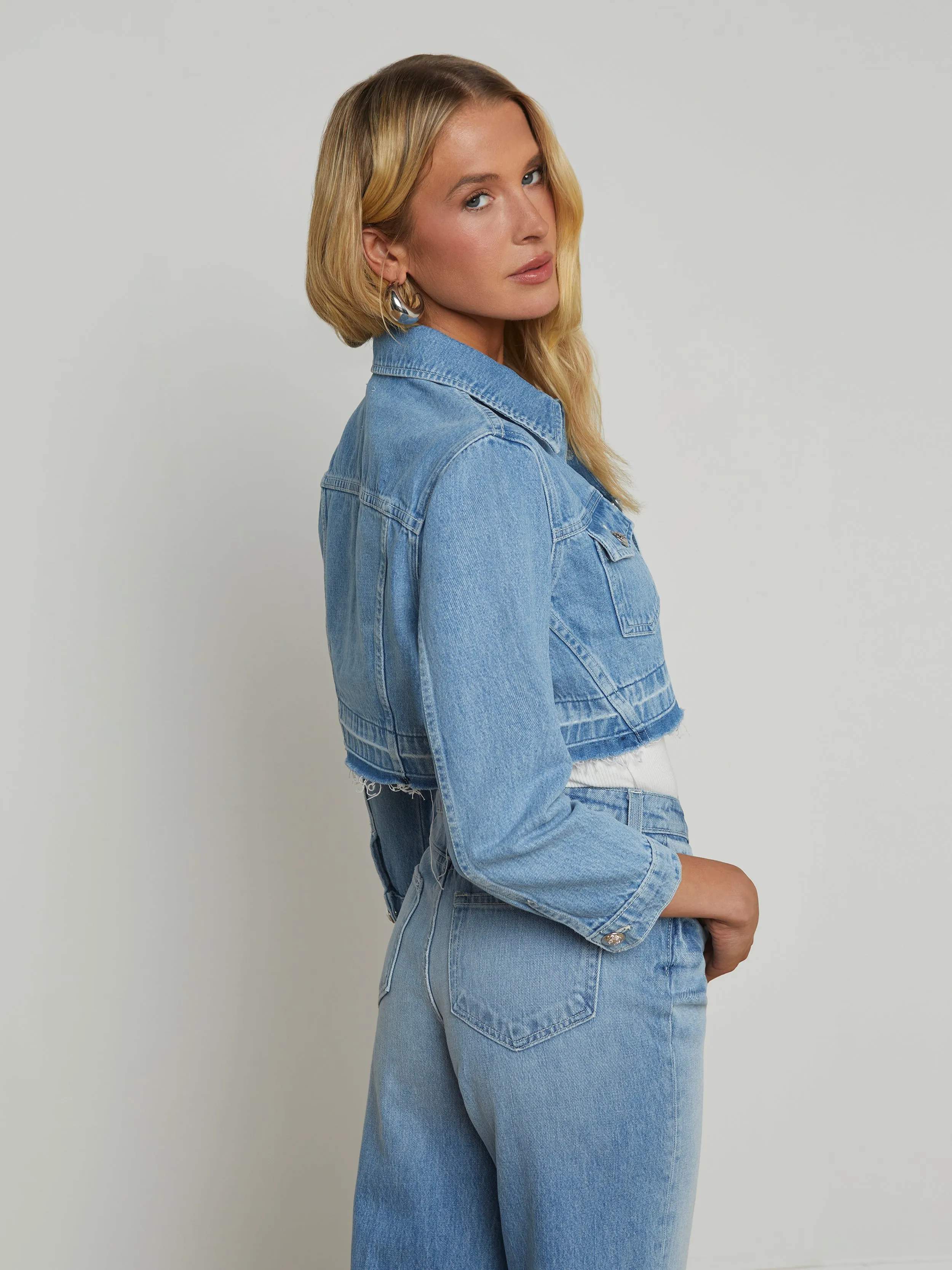 Genevie Cropped Denim Jacke