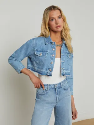 Genevie Cropped Denim Jacke