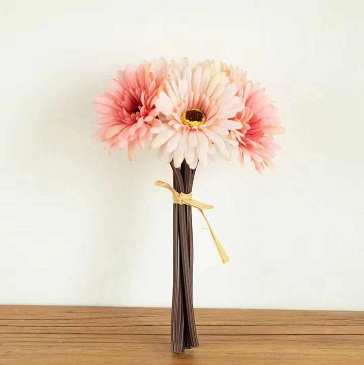 Gerbera Artificial Silk Flower Bunch GERBERABUNCH01-02,dried artificial flower
