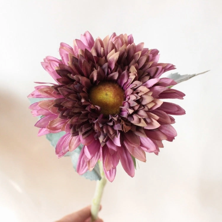 Gerbera Artificial Silk Flower Stem burgundy GERBERA003,dried artificial flower