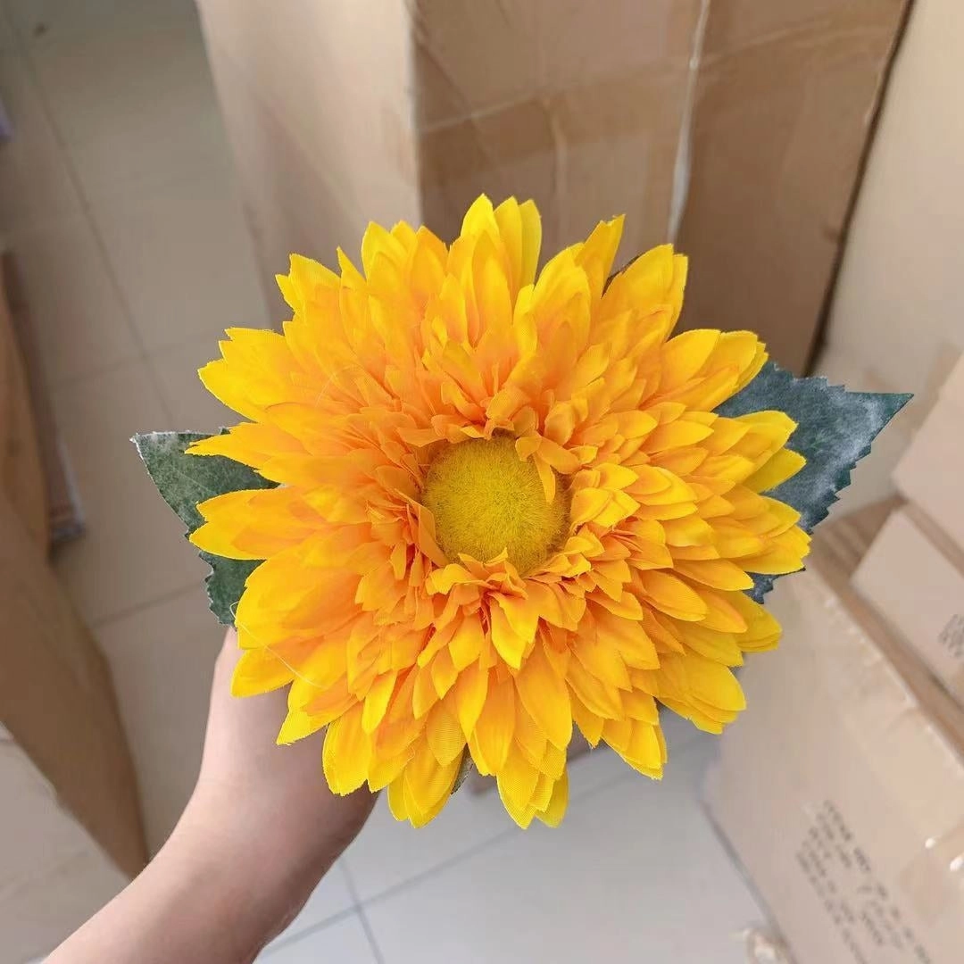 Gerbera Artificial Silk Flower Stem Orange GERBERA002