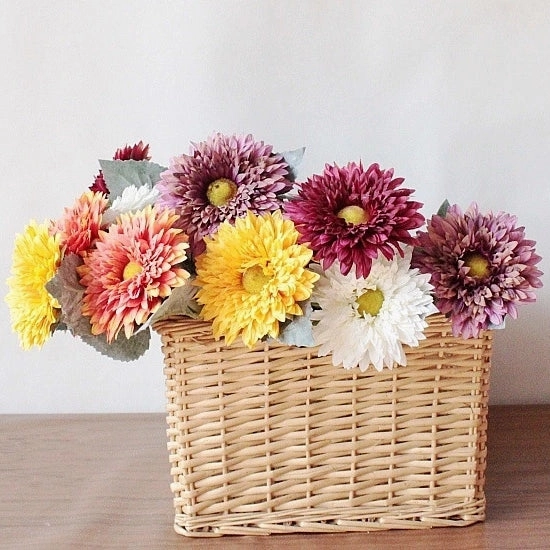 Gerbera Artificial Silk Flower Stem White GERBERA001
