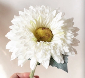 Gerbera Artificial Silk Flower Stem White GERBERA001,dried artificial flower