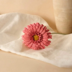 Gerbera en papier fuchsia,mother's day bouquet