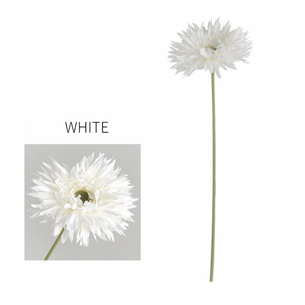 Gerbera Fluffy Petals Artificial Silk Flower Stem 5 Color Selections GERBERA007-0011,dried artificial flower