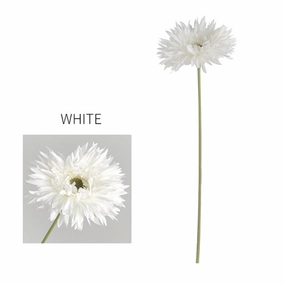 Gerbera Fluffy Petals Artificial Silk Flower Stem 5 Color Selections GERBERA007-0011,dried artificial flower