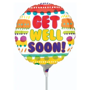 Get Well Soon Balloon On Stick,realistic flower bouquet 