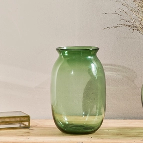 Glass Vase - Green 27cm,hand-painted ceramic vase