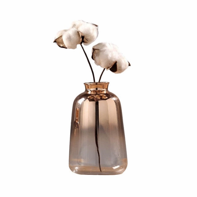 Glass Vase Nordic Electroplated