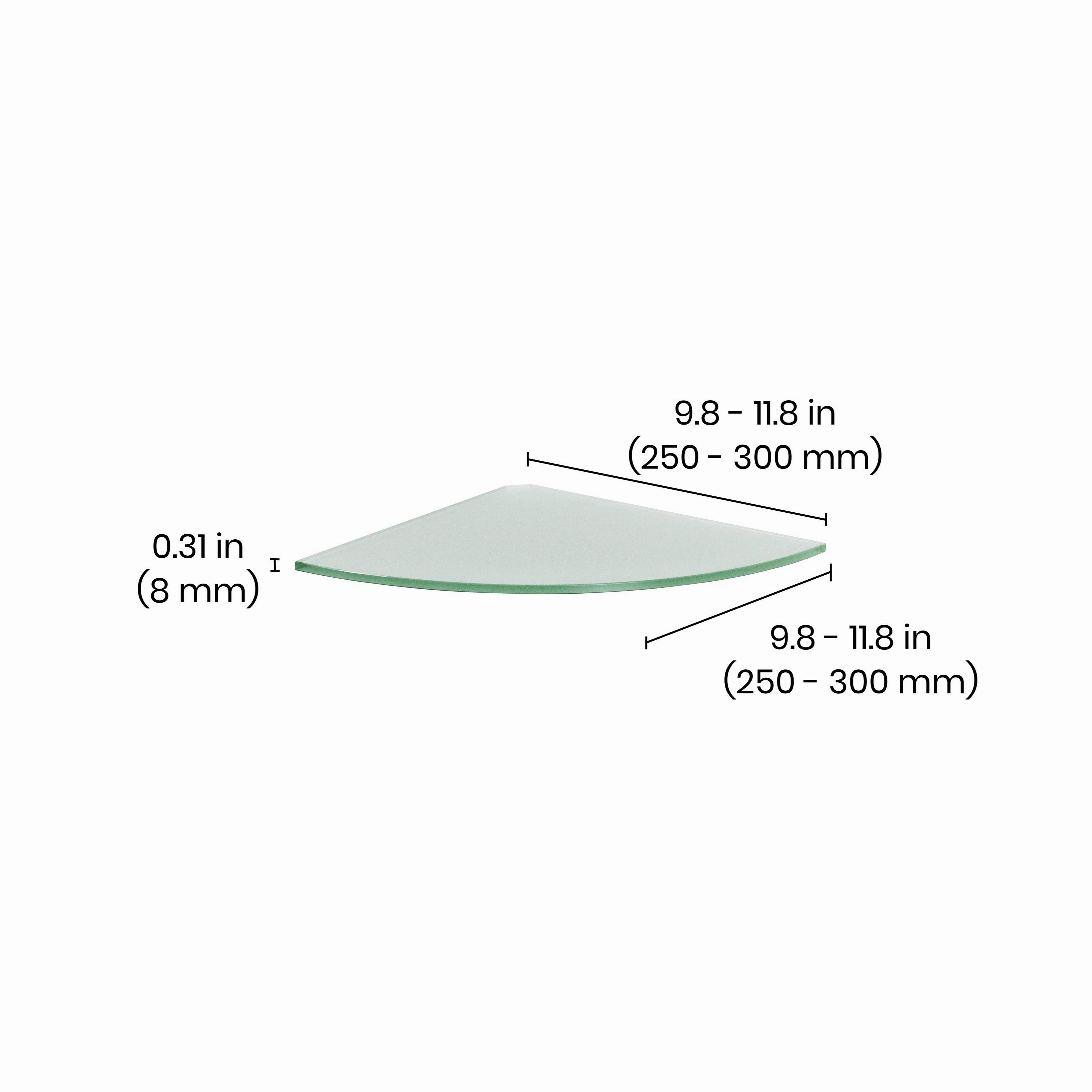 GLASSLINE Corner Shelf Board