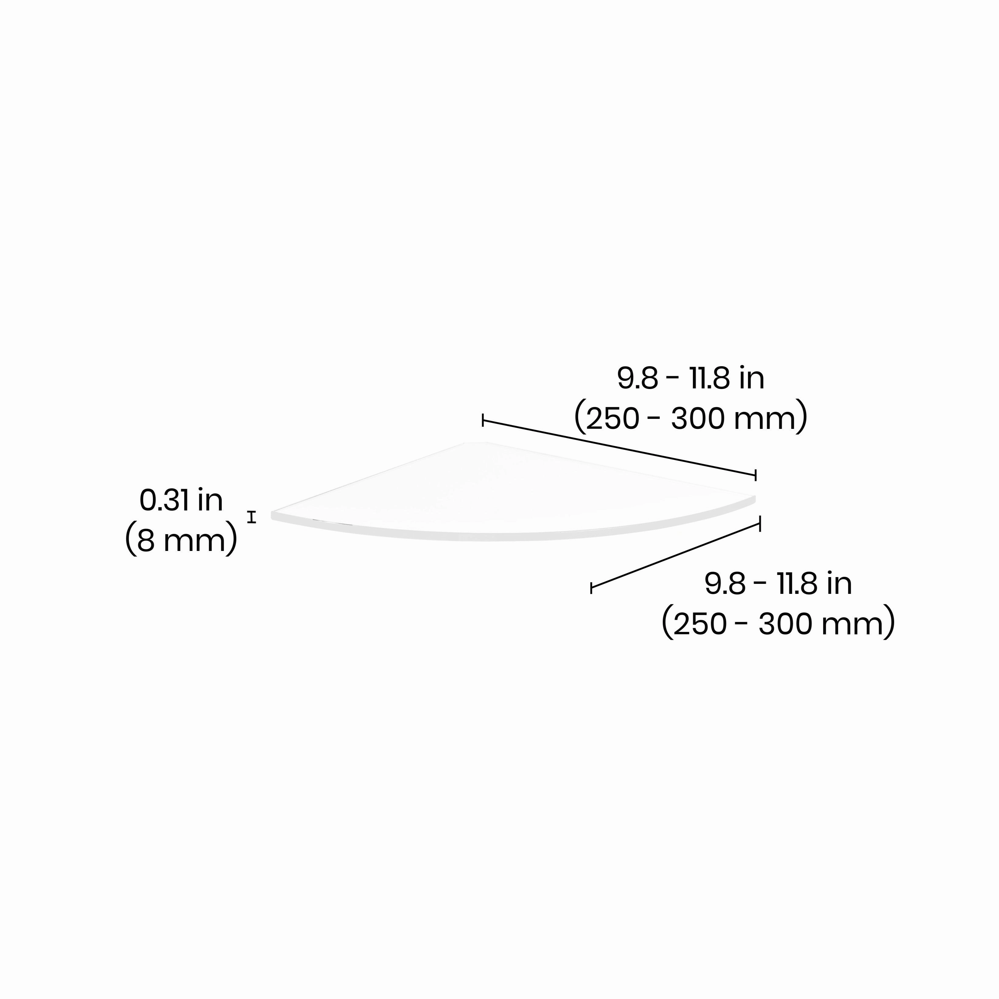 GLASSLINE Corner Shelf Board