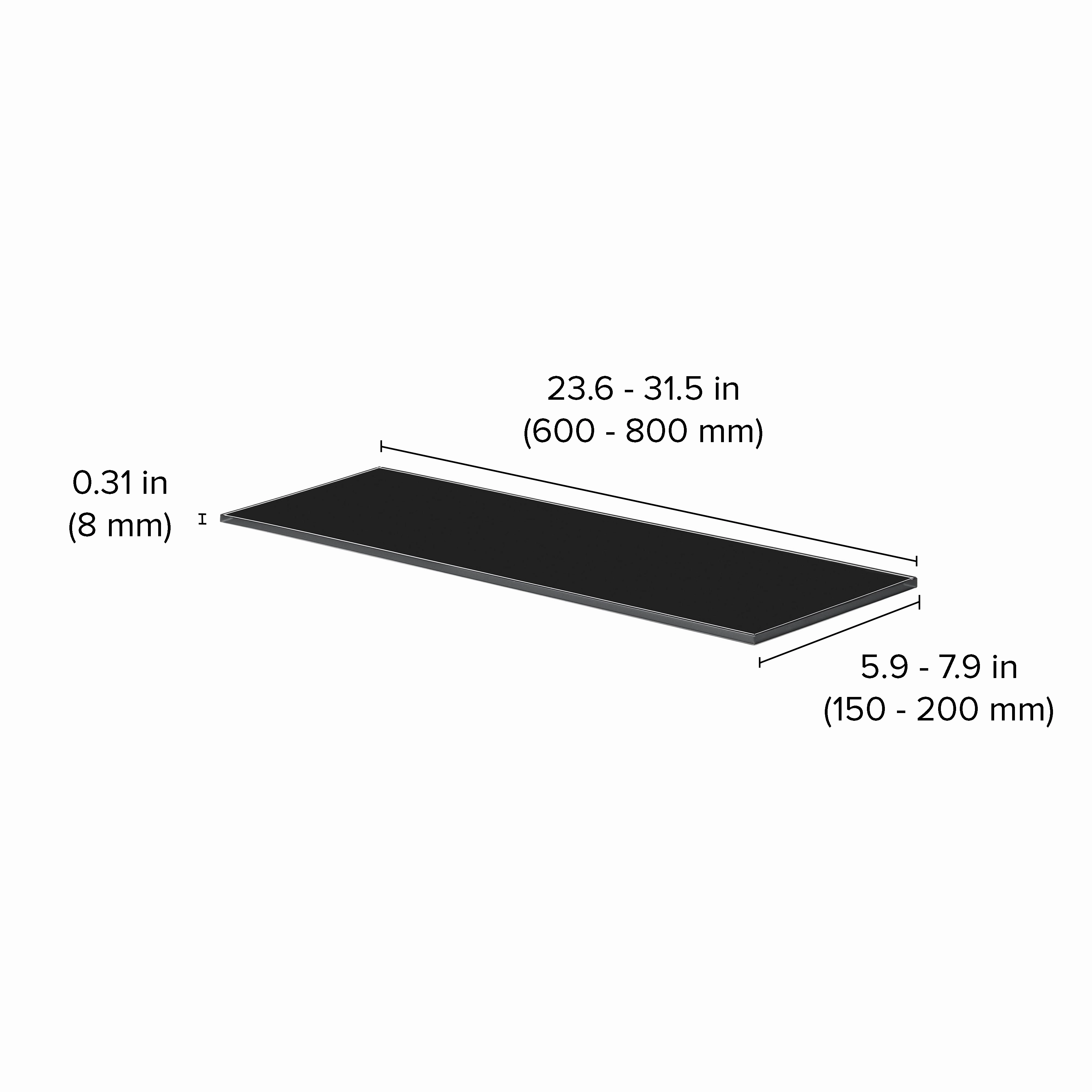 GLASSLINE Square Shelf Board