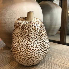 Glazed Textured Durian Vase 23cm,hand-painted ceramic vase
